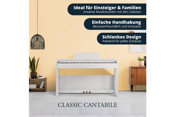 Classic Cantabile DP-230 WM E-Piano weiß matt  - Retoure (Zustand: sehr gut) image 2
