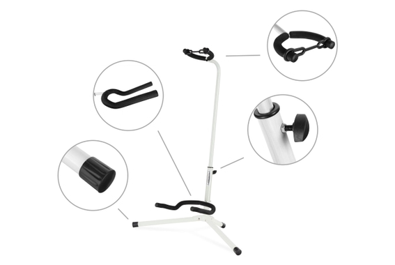 Classic Cantabile GS-30 WH Supporto per Chitarre (leggero) Bianco Set da 3 image 2