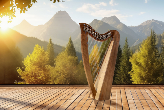 Classic Cantabile H-19 WN Keltische Harfe 19 Saiten  - Retoure (Zustand: gut) image 2
