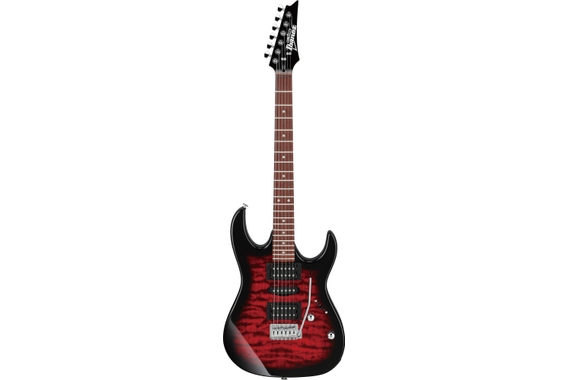 Ibanez GRX70QA-TRB Transparent Red Burst Starter Set image 2