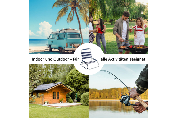 Stagecaptain CS-51 Chaise Pliante De Plage Avec Sangle D’épaule Lot De 4 image 2