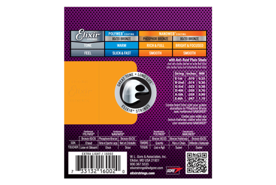 Elixir 16002 Acoustic Phosphor Bronze Nanoweb Extra Light image 2