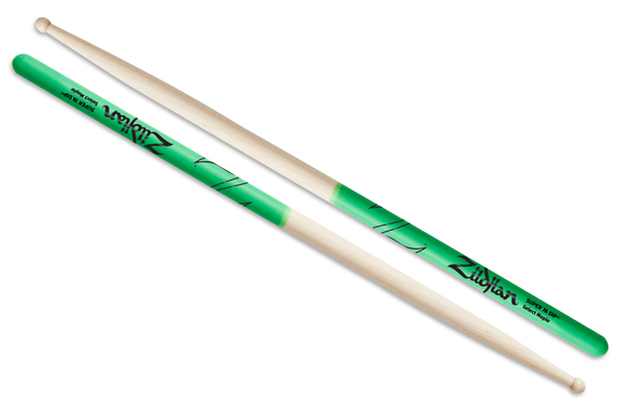 Zildjian Super 7A Maple Green DIP Drumsticks image 2