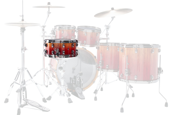 Tama WBSS65BB-VBF Starclassic Walnut/Birch Caisse Claire Vermillion Bosse Fonce Fade image 2