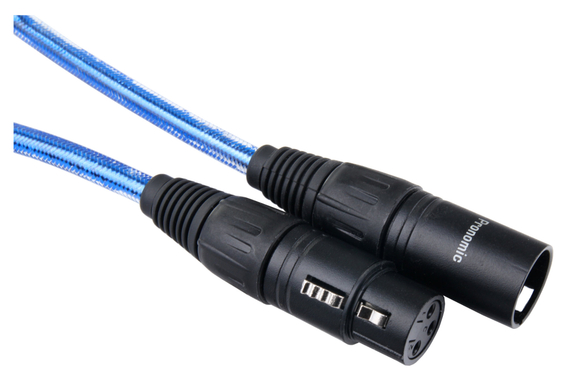 Pronomic Stage XFXM-Blue-10 Microfoonkabel XLR 10 m Metallic Blue 10-delige Set image 2