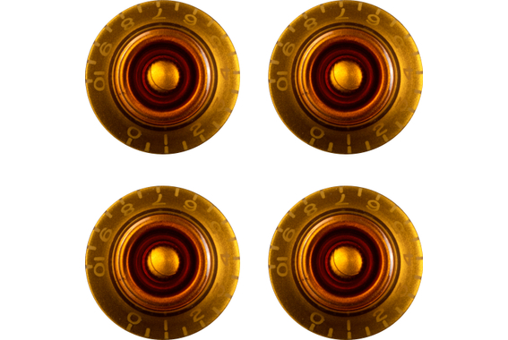 Gibson Top Hat Knobs Vintage Amber 4 pc. image 2