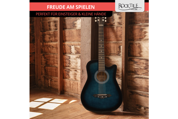 Rocktile WSD-5C-BUB Slim Line Westerngitarren Set Blueburst  - Retoure (Zustand: sehr gut) image 2