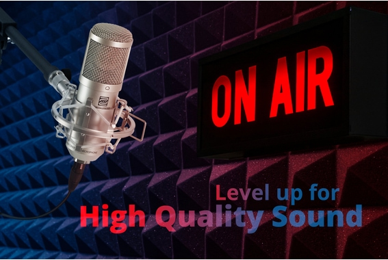 Pronomic CM-100S Studio Großmembranmikrofon inkl. Spinne & Windschutz Silber image 2