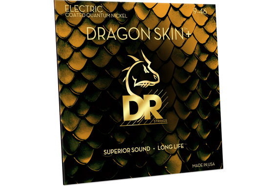 DR Strings Dragon Skin+ Electric Quantum Nickel DEQ-9/46 Light/Medium 9-46 image 2