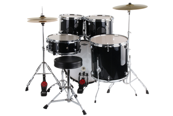 XDrum Semi 22" Standard Drumstel Midnight Black incl. School image 2