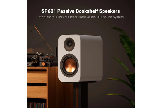 Fosi Audio SP601 Boekenkastluidsprekers Paar Oranje image 2