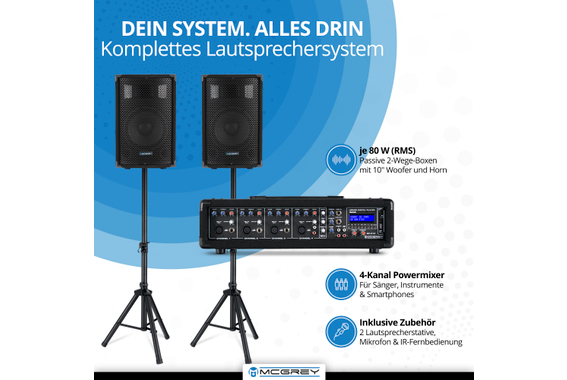 McGrey BP-210 Bandpack PA-Anlage 100 Watt  - Retoure (Zustand: gut) image 2