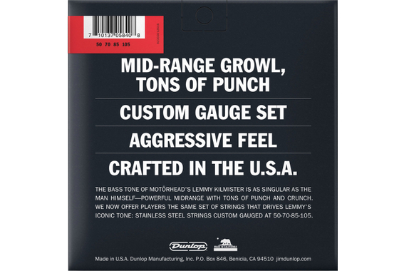 Dunlop Lemmy Kilmister Stainless Steel 050/105 image 2