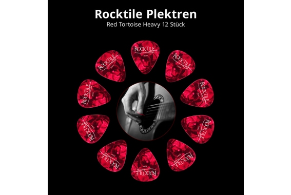 Rocktile Plektren Red Tortoise Heavy 12er Pack image 2