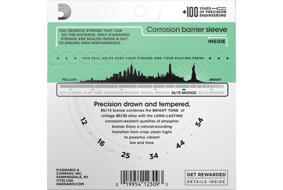 D'Addario EZ920 Medium Light 3x Set image 2