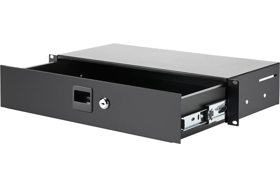 Adam Hall 87402S Rackschublade 2 HE Short Stahl image 2