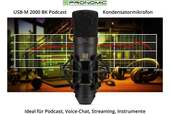 Pronomic USB-M 2000 BK Podcast Kondensatormikrofon  - Retoure (Zustand: sehr gut) image 2