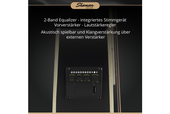 Shaman ABM4-50E-BK Basse Acoustique Noire image 2