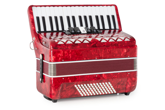 Classic Cantabile 72 Bass Akkordeon "Secondo V" Rot  - Retoure (Zustand: sehr gut) image 2