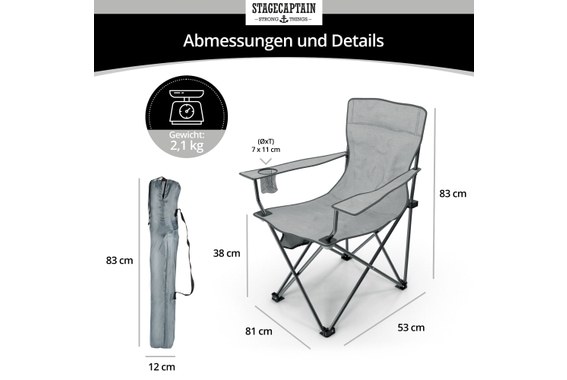 Stagecaptain CSB-5282 GY Chiller Campingsessel 2x Set image 2