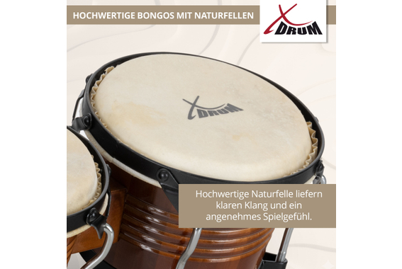 XDrum Bongos Pro Tobacco Set incl. Bongotas image 2