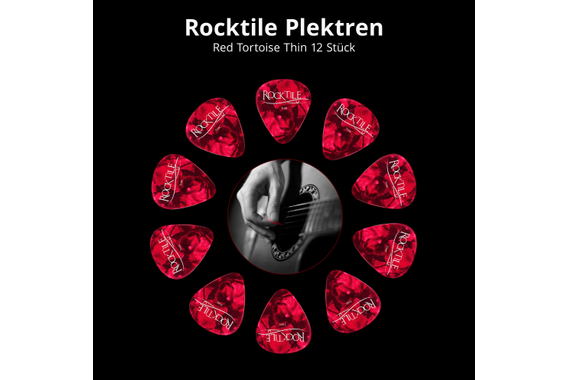 Rocktile Púas Red Tortoise Thin Paquete de 36 image 2