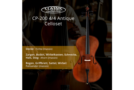 Classic Cantabile CP-200 4/4 Antique Celloset  - Retoure (Zustand: sehr gut) image 2