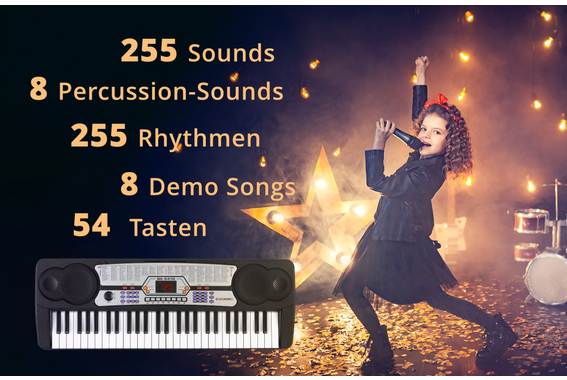 McGrey BK-5410 Keyboard mit 54 Tasten, Mikrofon und Notenhalter  - Retoure (Verpackungsschaden) image 2