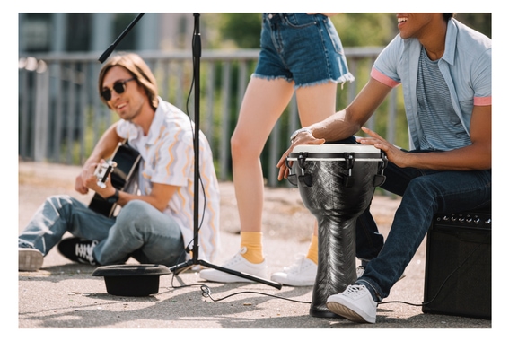 XDrum Djembe 10" Silver Brush image 2