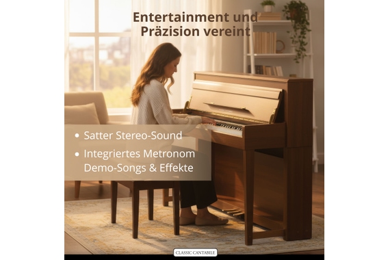 Classic Cantabile UP-1 SM Rechtop E-Piano Okoume image 2