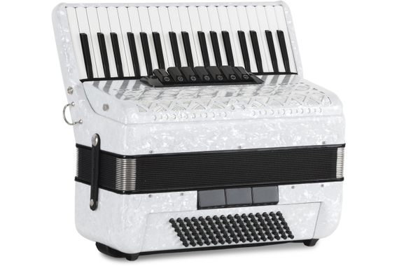 Classic Cantabile 96-Bas Accordeon "Secondo V" Wit G-g'' image 2