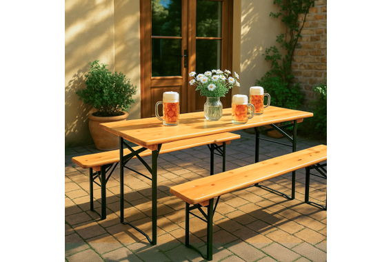 Stagecaptain BBT-180 Hirschgarten Bierzelttisch 177 cm Natur  - Retoure (Zustand: gut) image 2