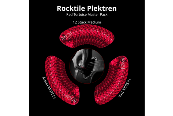 Rocktile Plettri Red Tortoise Confezione Master Da 36 image 2