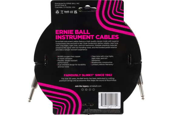 Câble Instrument Ernie Ball 6427 3,05 m Purple Python image 2