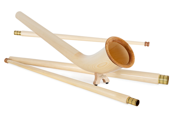 Lechgold Alphorn Natur F 360 cm 3-delig Set incl. Fis-Handbuis image 2