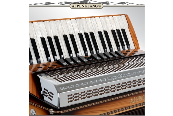 Alpenklang Pro Accordeon IV 96 CM Olijf image 2