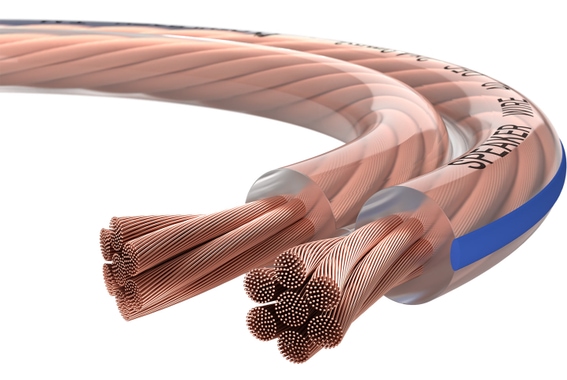 Oehlbach SP-40 / SP-25 Cavo Altoparlante Bi-Wiring Argentato Set 10m image 2