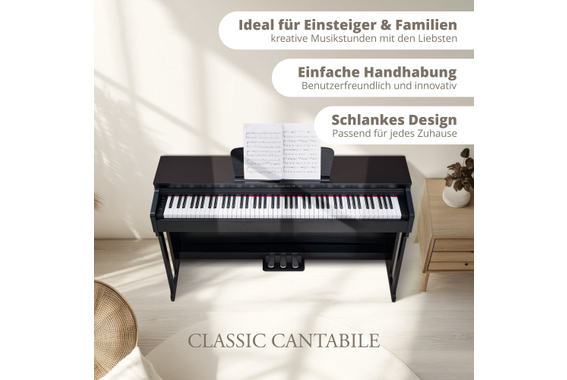 Classic Cantabile DP-220 SM E-Piano Schwarz matt  - Retoure (Zustand: sehr gut) image 2