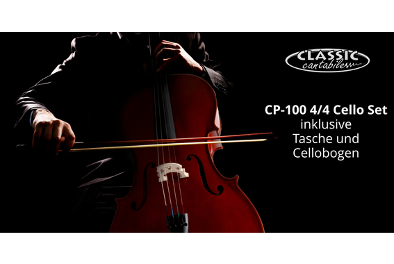 Classic Cantabile CP-100 Cello 4/4 Set inkl. Bogen + Tasche  - Retoure (Zustand: sehr gut) image 2