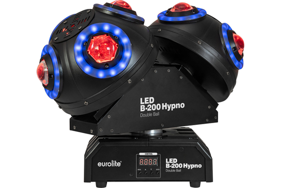 Eurolite LED B-200 Hypno Double Ball DJ Lichteffect Koffer Set image 2