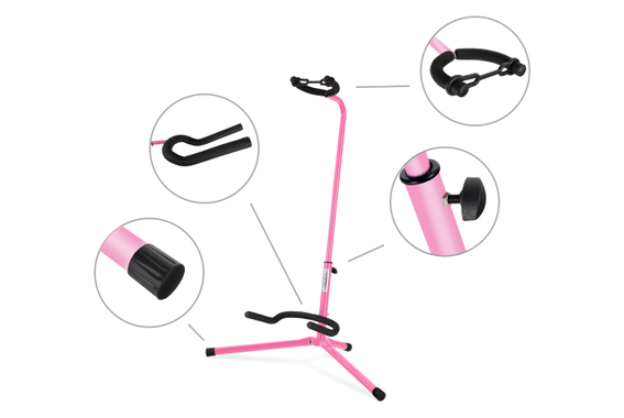 Classic Cantabile GS-30 PK Supporto per Chitarre (leggero) Rosa Set da 3 image 2