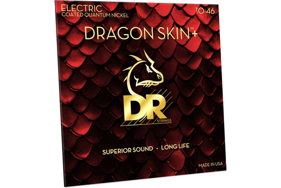 DR Strings Dragon Skin+ Electric Quantum Nickel DEQ-10 Medium 10-46 image 2