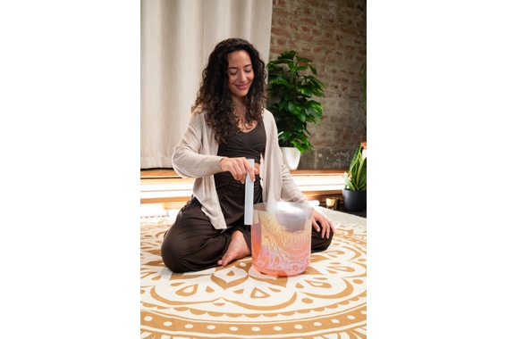 Meinl Sonic Energy Crystal Singing Bowl Suede Mallet Grande image 2