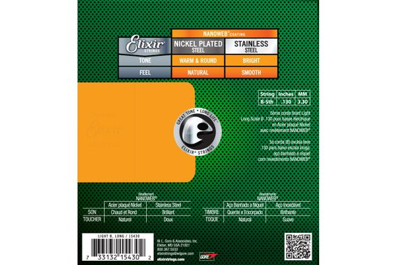 Elixir 15430 Nickel Plated Steel Einzelsaite .130 image 2