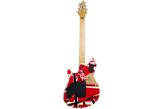 EVH Limited Edition Wolfgang Special Striped Series Red with Black and White Stripes image 2