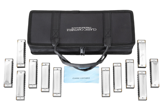 Classic Cantabile AHBS-12 Alabama Blues Harmonica 12er Set  - Retoure (Zustand: sehr gut) image 2