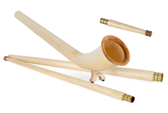 Lechgold Alphorn Natur F 360 cm 3-delig Set incl. Bb-handpijp image 2
