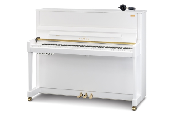 Kawai Aures 2 K-300 WH/P Pianoforte Bianco Lucido Set image 2