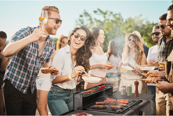 Stagecaptain EBBQ-2000 Elektrogrill 2000W - 3in1 Tisch- & Standgrill Mit Rost & Platte, Für Innen & Außen, Antihaftbeschichtet