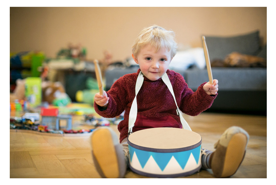 Classic Cantabile Kindertrommel 8" Wit-Blauw image 2